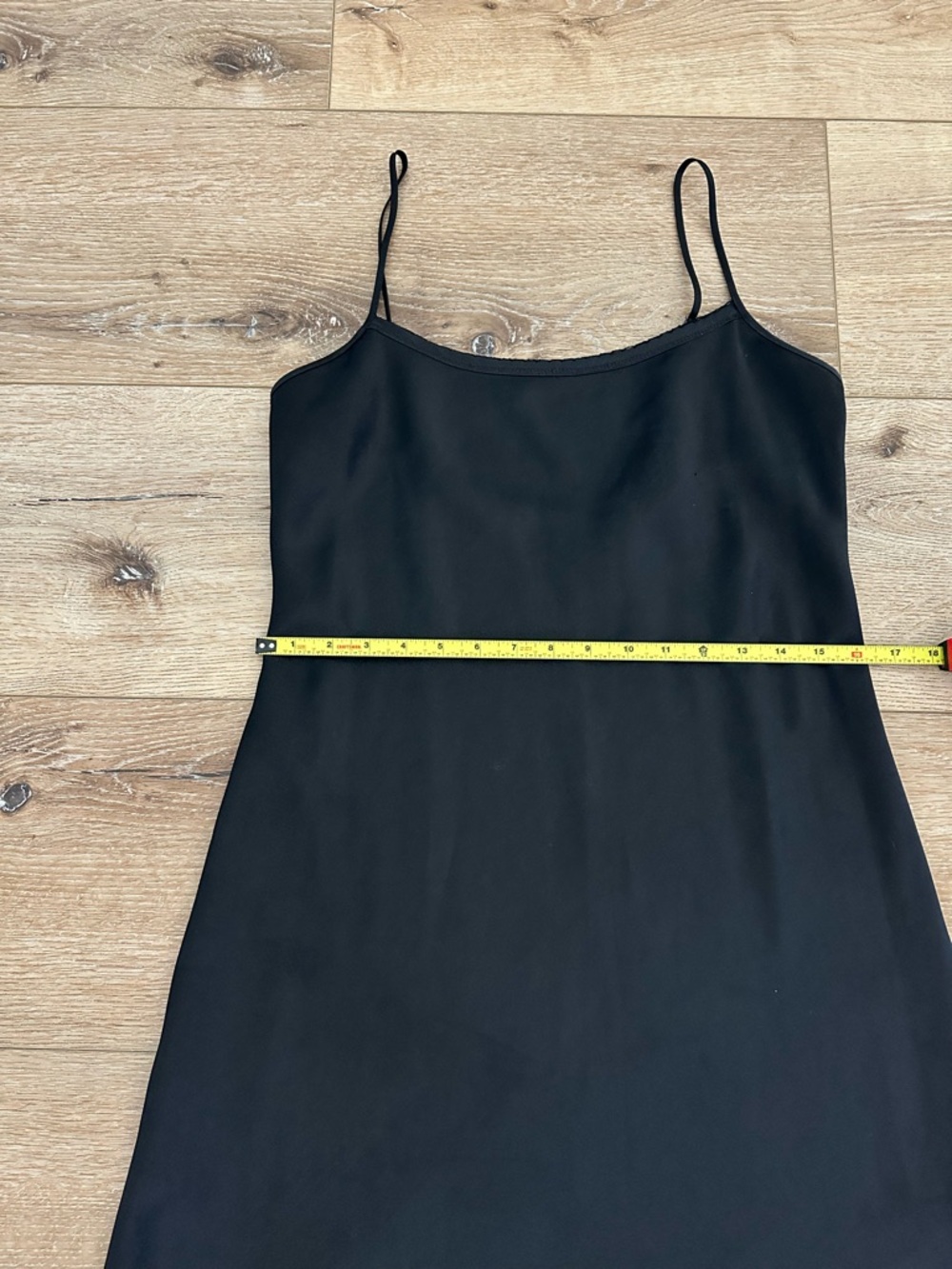 CRUZ Black Silky Satin Slip Dress Midi Cocktail Resort - Picture 4 of 8